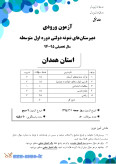 آزمون ورودی سال تحصیلی 95-94 پایه هفتم دبیرستان های نمونه دولتی دوره اول متوسطه همراه با پاسخنامه تشریحی